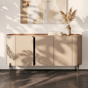 Kare Design Tango Design Dressoir Beige Leer - 150x40x75cm.