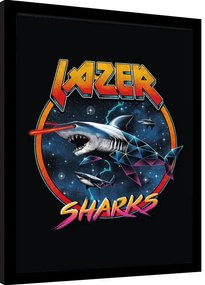 Ingelijste poster Vincent Trinidad - Lazer Sharks