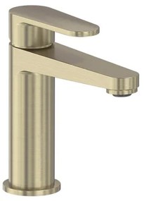 MAY Forma Eenhendel wastafelmengkraan opbouw model S Geborsteld mat goud PVD 6800004