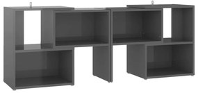vidaXL Tv-meubel 104x30x52 cm spaanplaat hoogglans grijs
