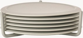 Glazen onderzetters Singles, 6-delig