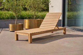 Santika Furniture Santika Arlington Ligbed Met Sahara Kussen Teak Old Teak Greywash