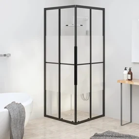 vidaXL Douchecabine 80x80x180 cm halfmat ESG zwart