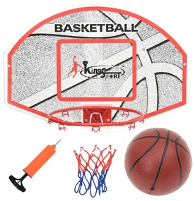 vidaXL 5-delige Basketbalset wandmontage 66x44,5 cm