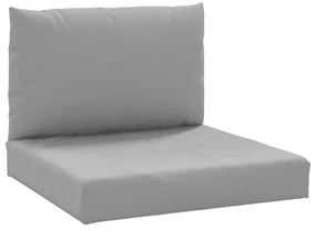 vidaXL Bankkussens pallet 2 st stof grijs