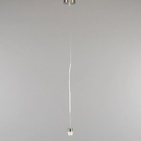 Stoffen Eettafel / Eetkamer Moderne hanglamp staal met kap 45cm wit - Combi 1 Landelijk / Rustiek, Modern E27 rond Binnenverlichting Lamp