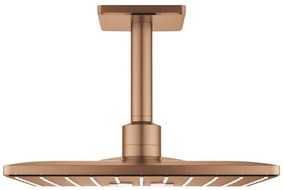 GROHE Rainshower SmartActive 310 Cube Hoofddouche - 31x31cm - 2 straalsoorten - plafondarm 14.2cm - geborsteld warm sunset 26481dl0