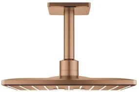 GROHE Rainshower SmartActive 310 Cube Hoofddouche - 31x31cm - 2 straalsoorten - plafondarm 14.2cm - geborsteld warm sunset 26481dl0