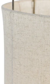 Design vloerlamp beige linnen kap - Rich Design E27 cilinder / rond Binnenverlichting Lamp