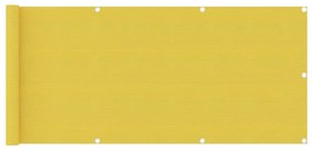 vidaXL Balkonscherm 75x300 cm HDPE geel