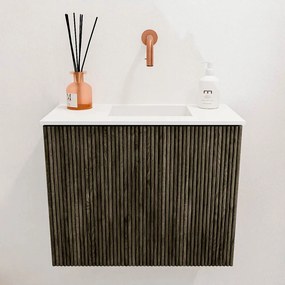 Mondiaz Joya 50cm toiletmeubel shadow met wastafel faye rechts zonder kraangat talc