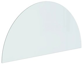 vidaXL Glasplaat voor open haard halfrond 1200x600 mm
