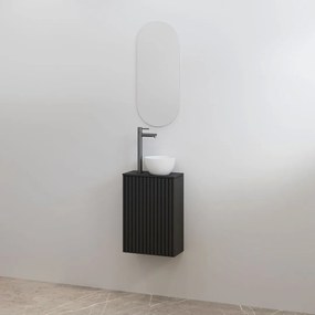 Best Design Mali ribbel toiletmeubel zwart mat