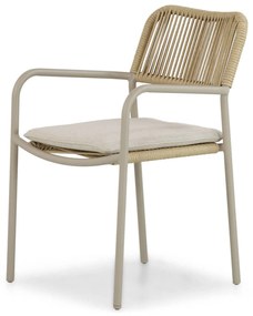 Tuinset 4 personen 180 cm Aluminium/Rope Taupe Coco Penya/Milou