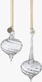 Kerstornamenten Milene van glas, 2-delig