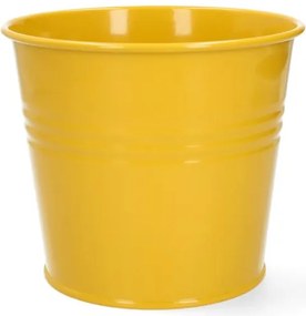 Bloempot, zink, bremgeel,Ø17 cm