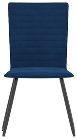 vidaXL Eetkamerstoelen 2 st fluweel blauw