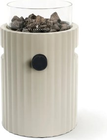 Happy Cocooning Lumi Rib tafelbrander rond 21,5xH37 cm Oyster Beige