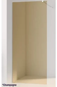 Aqua Vista losse glasplaat - 120x200cm - rookglas - champagne (brons) R-GS-2120-120-CG