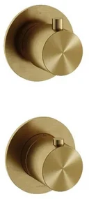 Hotbath Archie Afbouwdeel - 2 functies - omstel - inbouw thermostaat - geborsteld messing PVD AR7009EXTBBP