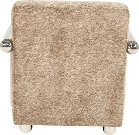 Fauteuil Chromen Armen Taupe