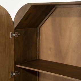 Grote Kast Hout Met Ronde Hoeken - 110x40x180cm.