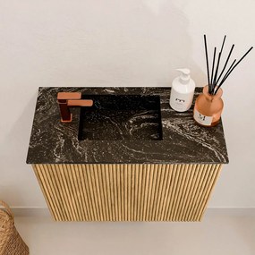 Mondiaz Joya DLux 50cm toiletmeubel oak met wastafel faye links 1 kraangat lava