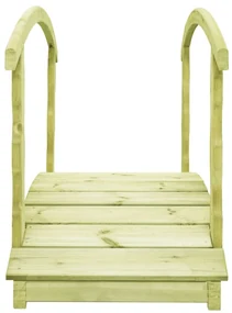 vidaXL Tuinbrug met leuning 170x74x105 cm geïmpregneerd grenenhout