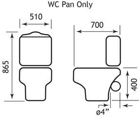 Eastbrook Tamarind toiletpot wit glans