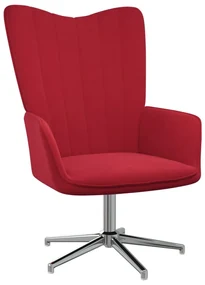 vidaXL Relaxstoel fluweel wijnrood