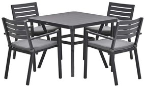 Garden Impressions Amarillo tuinset 5-delig - Mina tuintafel 90x90 cm