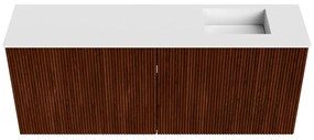 Mondiaz Joya 100cm toiletmeubel ruby met wastafel faye rechts 1 kraangat talc