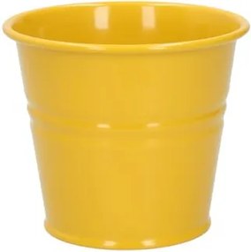 Bloempot, zink, bremgeel,Ø11 cm
