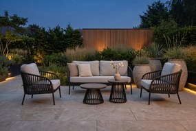Stoel en Bank Loungeset 4 personen Aluminium/rope Grijs  Coco Puerto/Sorrento