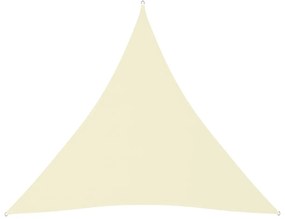 vidaXL Zonnescherm driehoekig 3x3x3 m oxford stof crèmekleurig