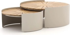 Loungetafel Bellagio  | Rond  | Tuintafel Teakhout | 2-delig | Kees Smit Tuinmeubelen