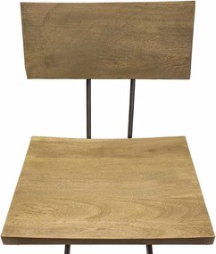 Barkruk hout&metaal - Zithoogte 65 cm