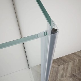 Gelco Trinity douchecabine met mat glas 120x100cm links chroom
