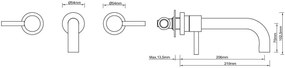 Mueller Round inbouw-wastafelkraan 2-knops PVD-coating chroom