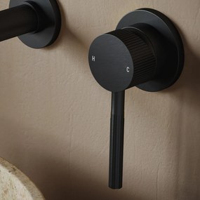 Saniclear Nero Stripes hendel voor inbouw wastafelkraan en staande badkraan (SK11757 en SK22984)