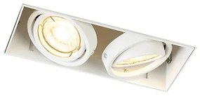 Inbouwspot wit GU10 draai- en kantelbaar trimless 2-lichts - Oneon Modern GU10 Binnenverlichting Lamp