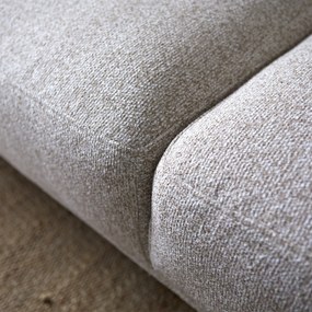 Moderne Hoekbank Beige Ottomane Rechts