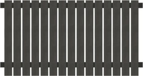 Tuinhek composiet Dark Line antraciet met antraciet alu gepoedercoat frame (180 x 100 cm)