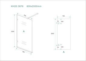 Mueller Clips inloopdouche profielloos 80x200cm Anti-kalk