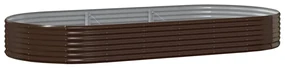 vidaXL Plantenbak 296x140x36 cm gepoedercoat staal bruin