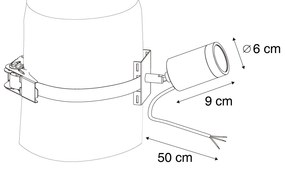 Buitenspot zwart voor aan boom GU10 50mm draai- en kantelbaar IP65 - Solo Modern GU10 IP65 Buitenverlichting rond