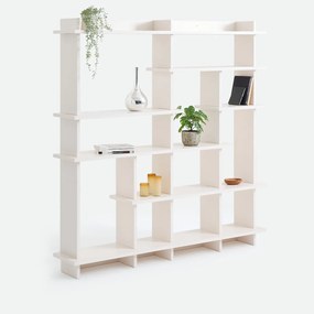 Asymmetrische boekenkast, matgelakte afwerking, Orga