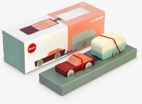 Houten auto met caravan - Duotone Car #8 - Floris Hovers