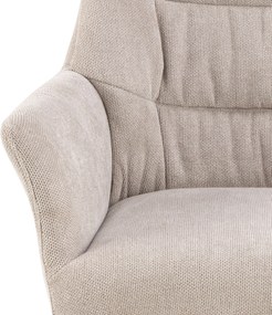 ARTHUR Beige (stof Caso 3) - MODERNE DRAAISTOEL MET BEKLEDING VOOR WOONKAMER/EETKAMER/KANTOOR LOFT