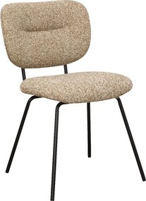 Moderne Eetkamerstoel Beige Boucle